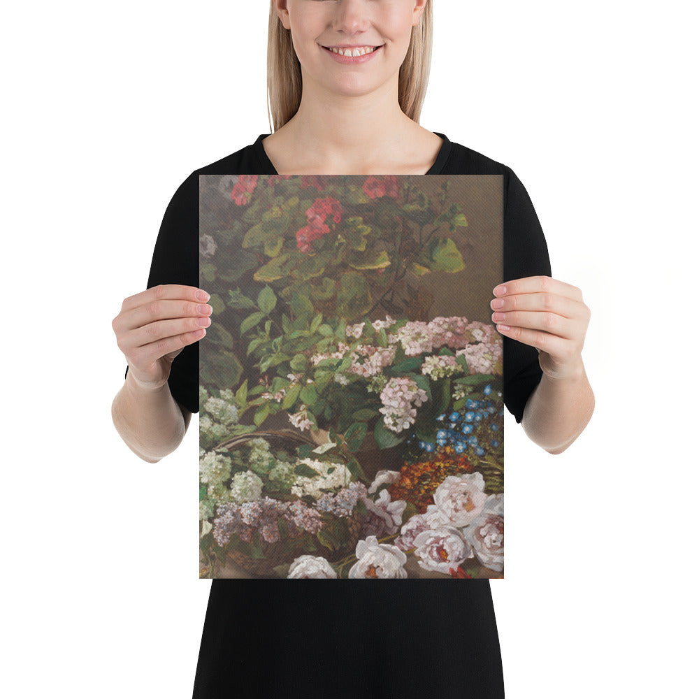 Claude Monet - Spring Flowers - Premium Canvas Print | Impressionist Floral Art