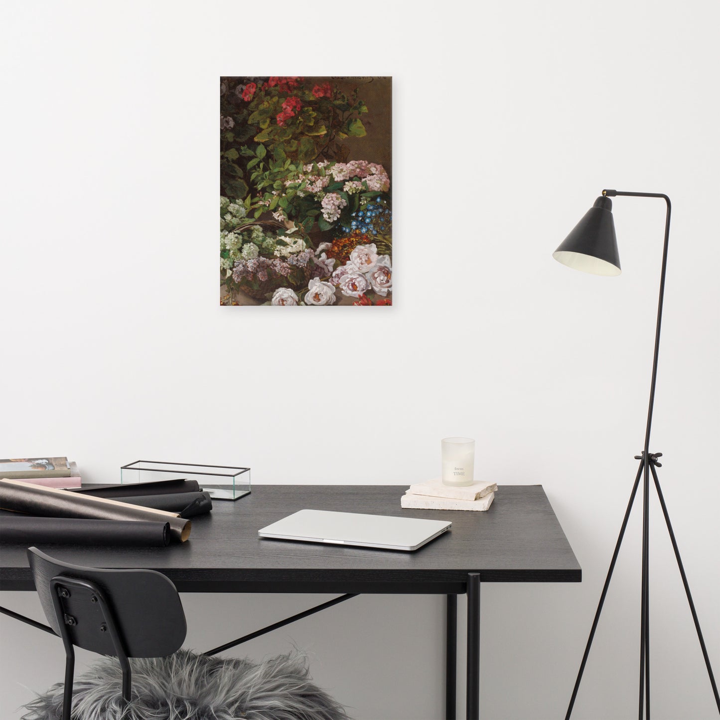Claude Monet - Spring Flowers - Premium Canvas Print | Impressionist Floral Art