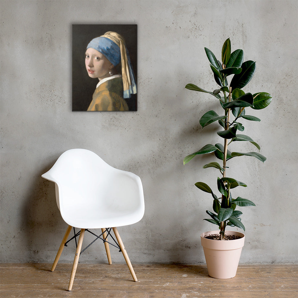 Girl with a Pearl Earring – Premium Canvas Print | Vermeer Masterpiece Reproduction