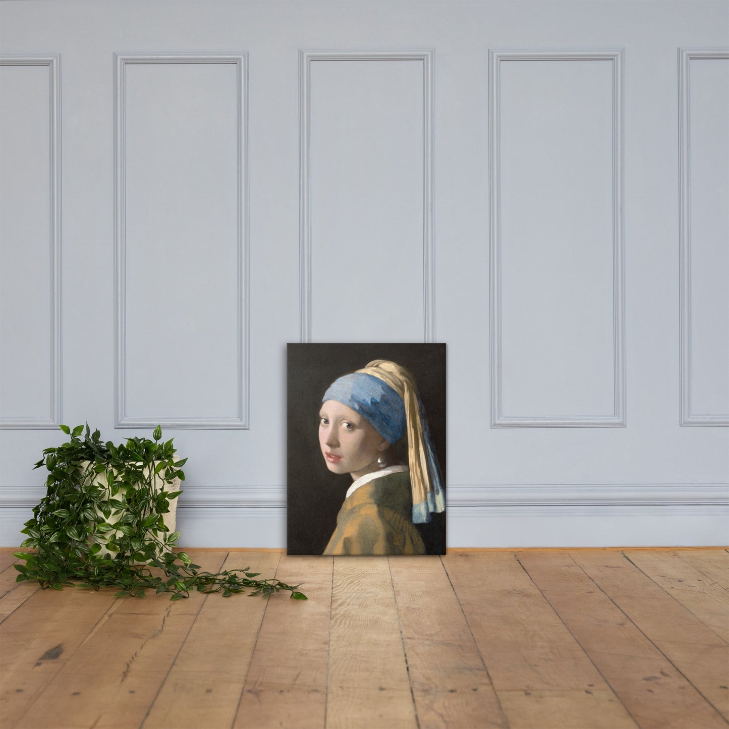 Girl with a Pearl Earring – Premium Canvas Print | Vermeer Masterpiece Reproduction