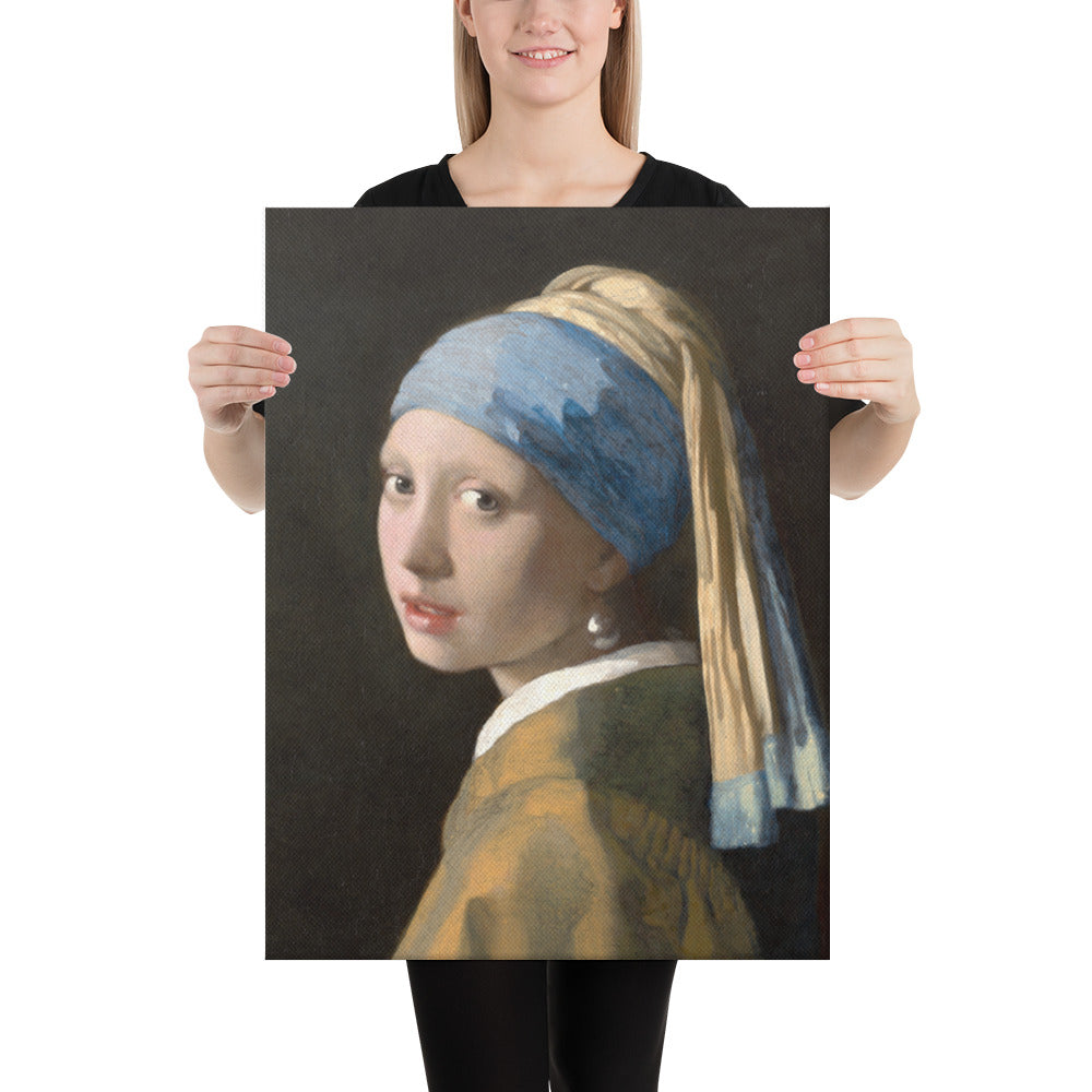 Girl with a Pearl Earring – Premium Canvas Print | Vermeer Masterpiece Reproduction