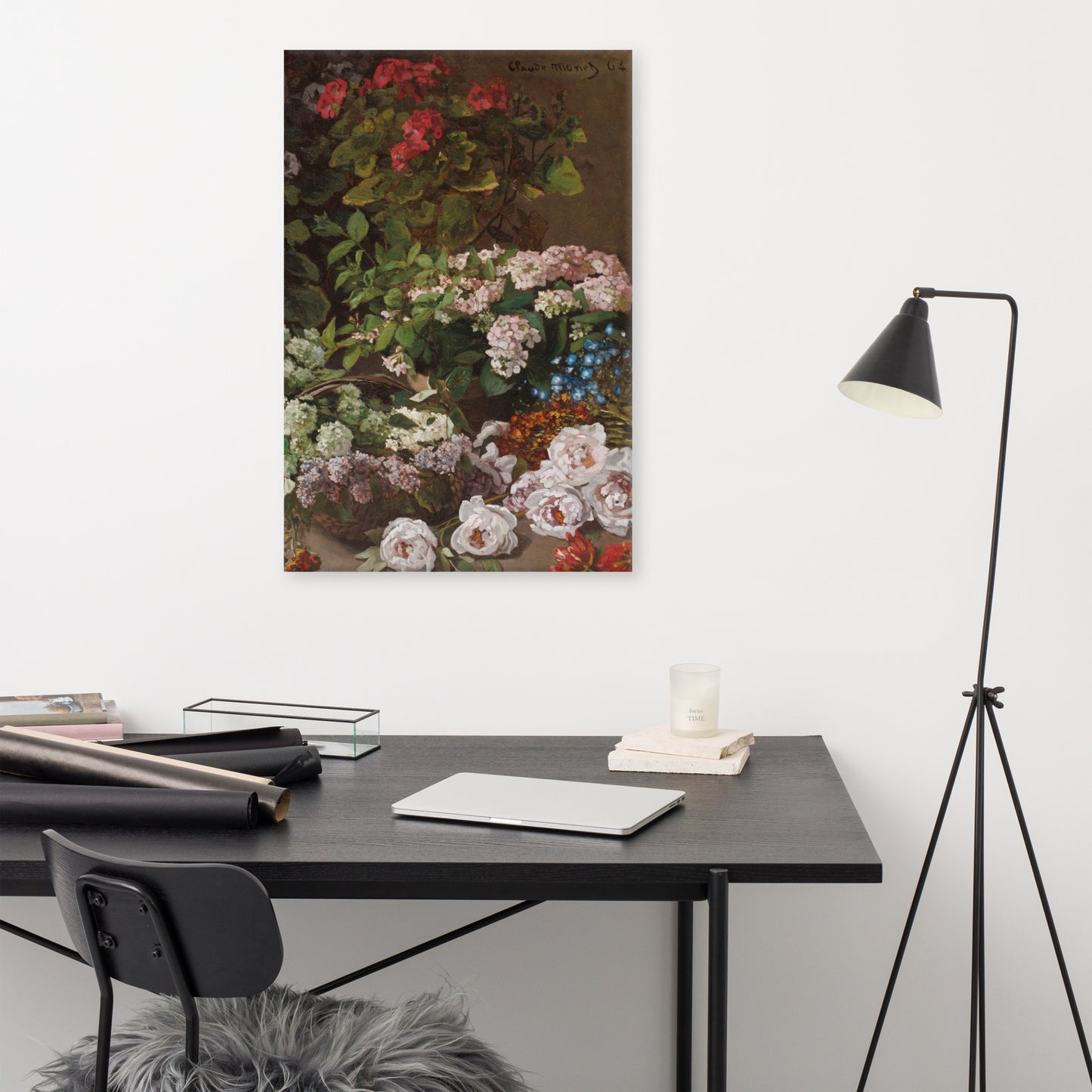 Claude Monet - Spring Flowers - Premium Canvas Print | Impressionist Floral Art