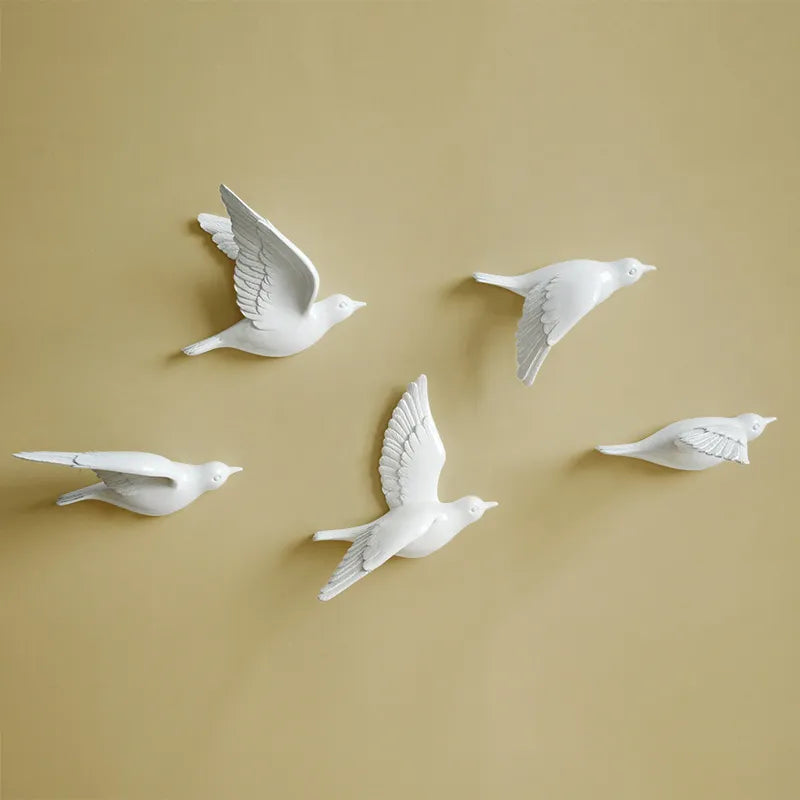 Birds in Motion Sculptural Wall Art