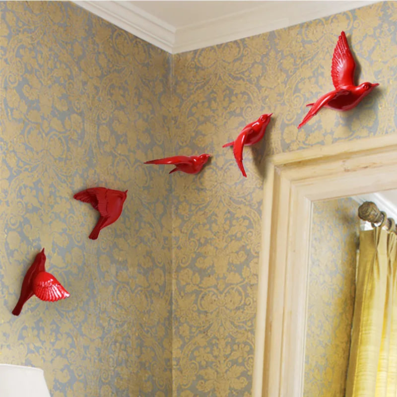 Birds in Motion Sculptural Wall Art