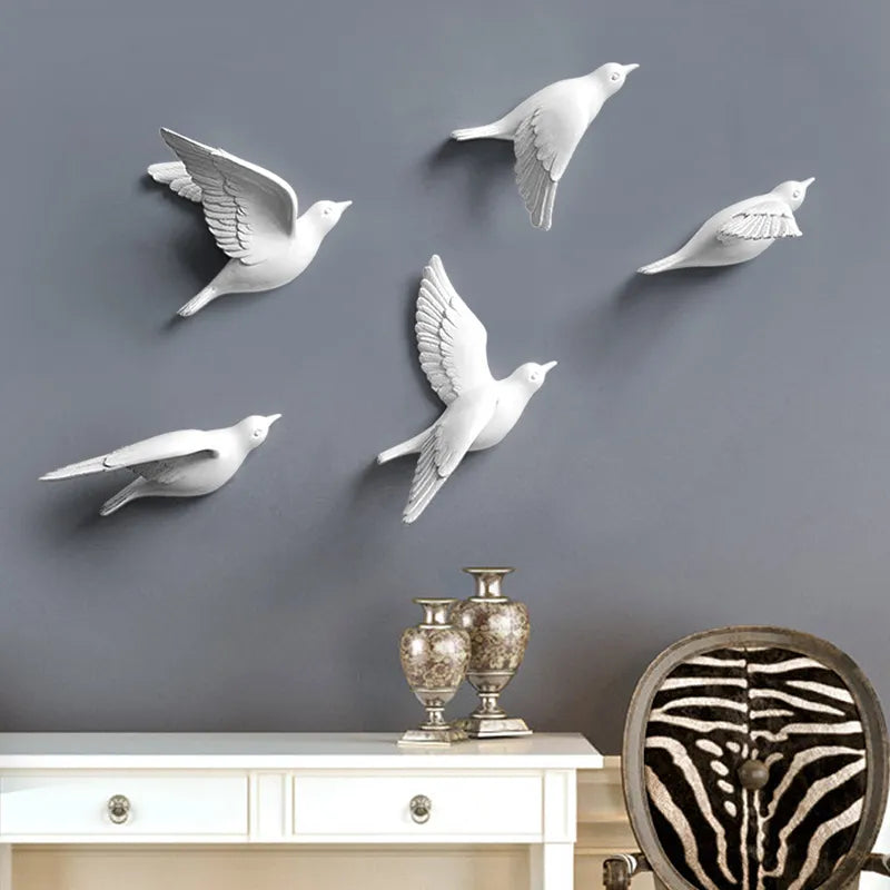 Birds in Motion Sculptural Wall Art