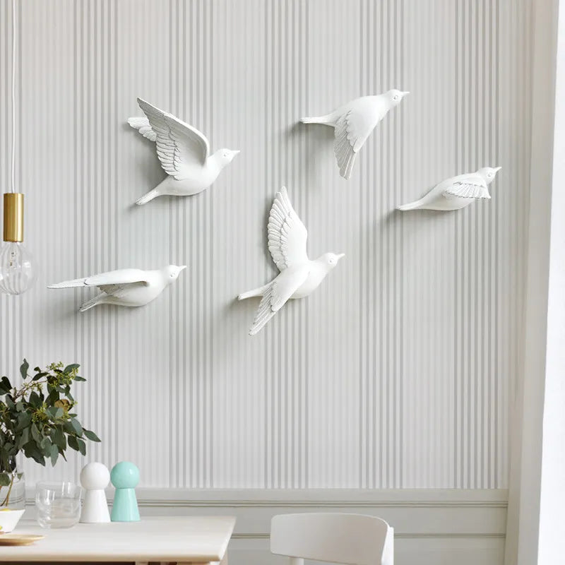 Birds in Motion Sculptural Wall Art