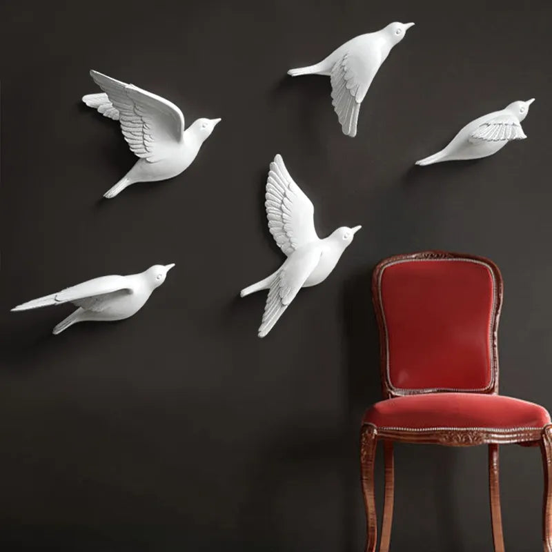 Birds in Motion Sculptural Wall Art