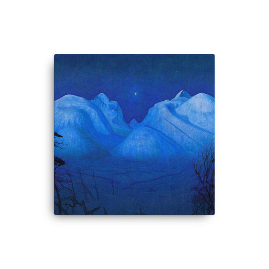 Harald Sohlberg - Winter Night in the Mountains - Premium Canvas