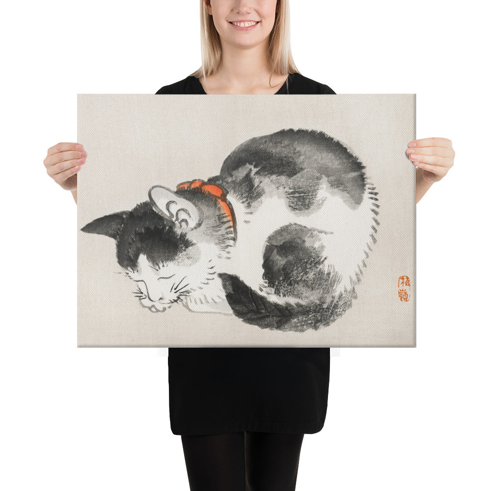 Kōno Bairei - Cat Sleeping - Premium Canvas