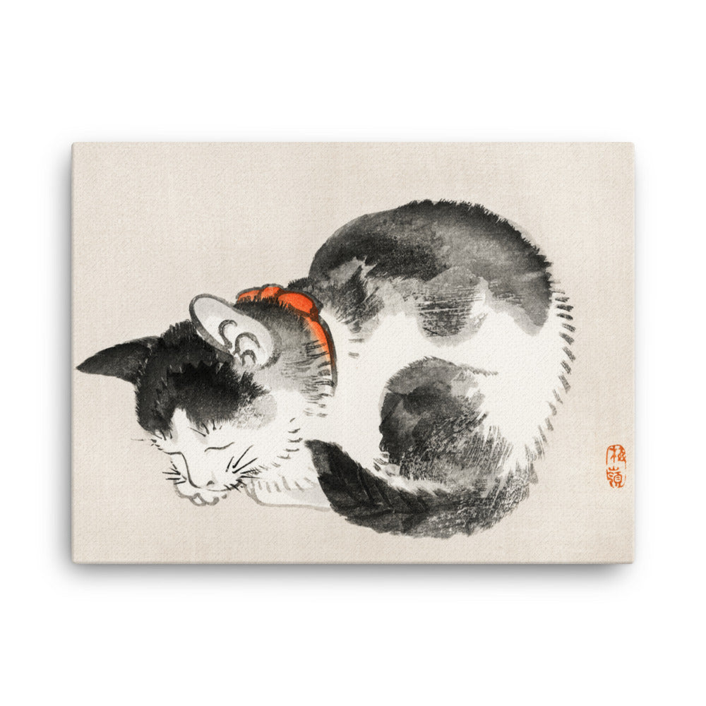 Kōno Bairei - Cat Sleeping - Premium Canvas