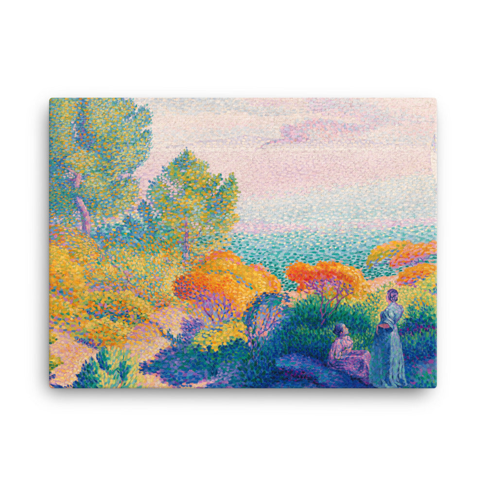 Henri-Edmond Cross - Dos mujeres en la orilla, Mediterráneo - Lienzo Premium