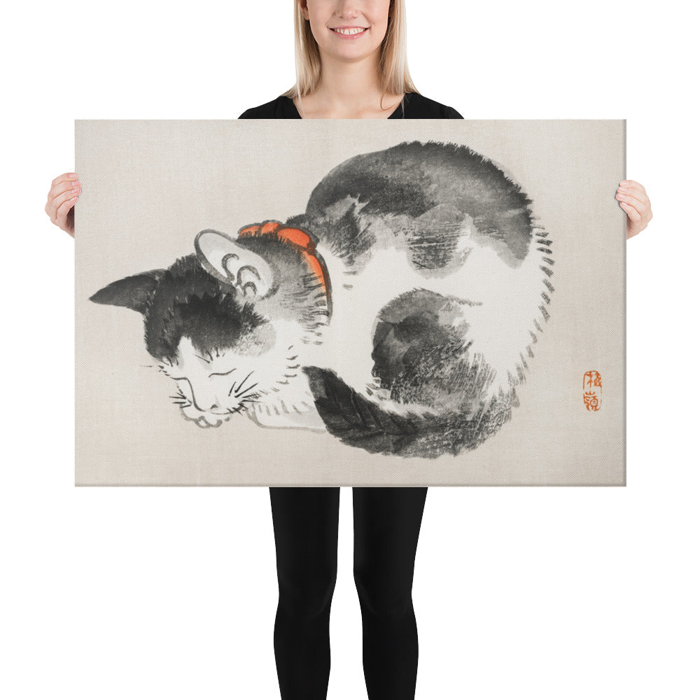 Kōno Bairei - Cat Sleeping - Premium Canvas