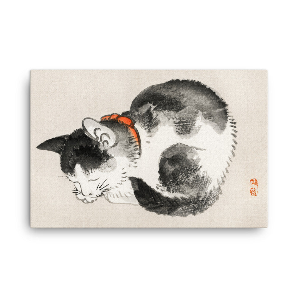 Kōno Bairei - Cat Sleeping - Premium Canvas