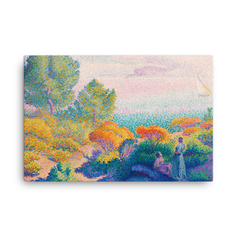 Henri-Edmond Cross - Two Women by the Shore, Mediterranean - Premium Canvas