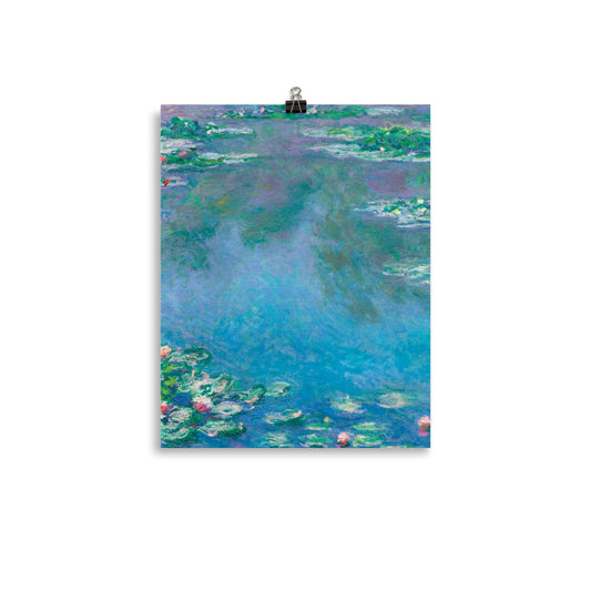 Claude Monet - Lirios de agua - Acabado mate de calidad de museo Póster