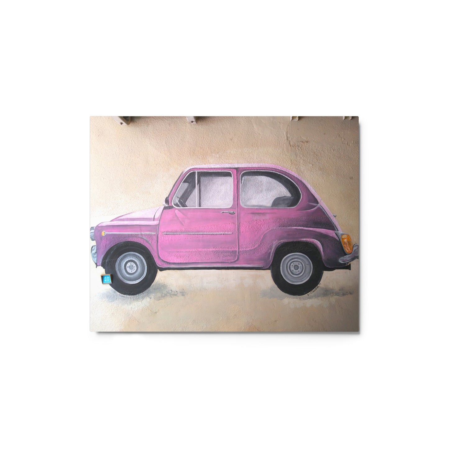 Graffiti - Pink Car - Metal Print